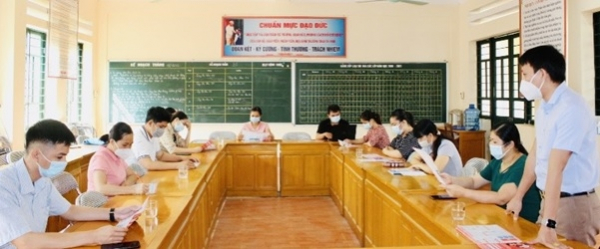 Tuyên truyền BHYT cho học sinh tại trường THCS xã Tả phời, TP Lào Cai